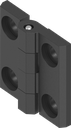 180° Scharnier, polyamide GF zwart