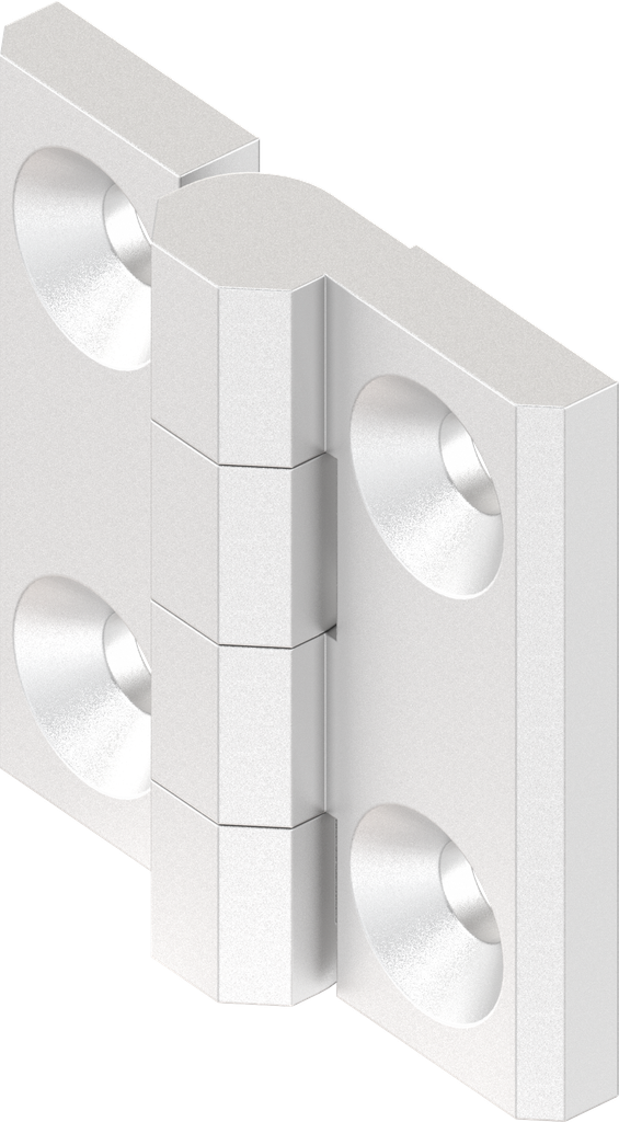 180° Hinge without hinge pin, Stainless steel AISI 316 bright polished P.3085sklop el.polirana