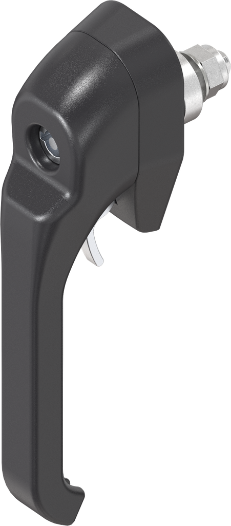 Cierre de maneta doble barra 5 y para candado, zamak recubierto de polvo negro