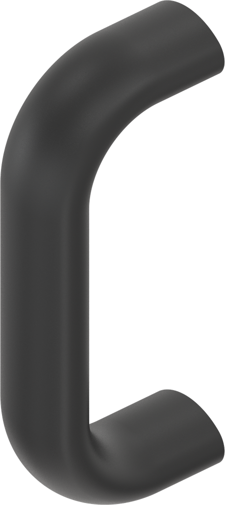 Asa en forma de estribo, aluminio revestido con plástico negro