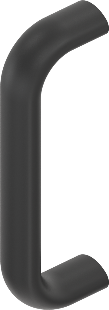 Maniglia a ponte, alluminio rivestito in plastica nera