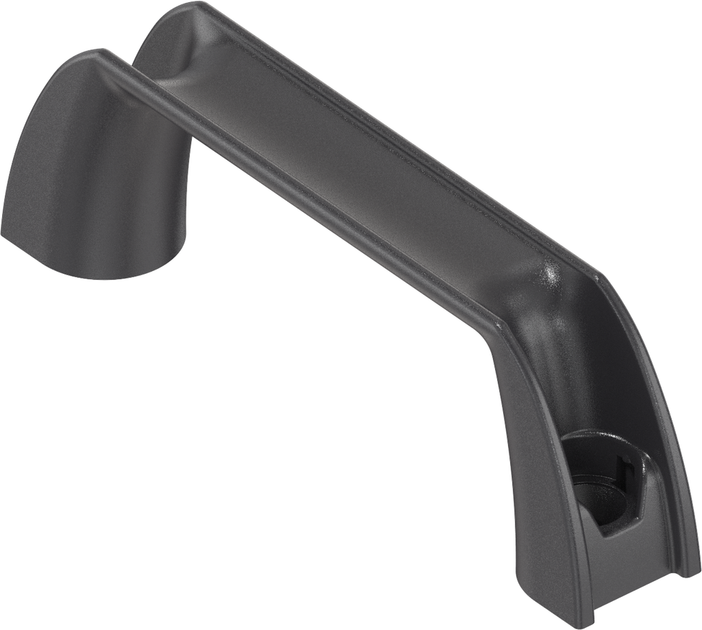 poignée avec fraisage, polyamide GF noir