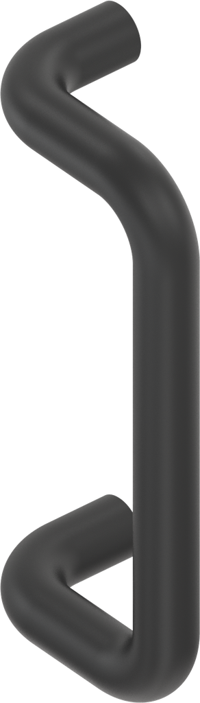 poignée, aluminium revêtu en matière plastique noir