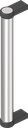 poignée tubulaire, aluminium anodisé