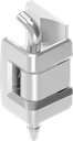 Bisagra 180°, acero inoxidable AISI 316