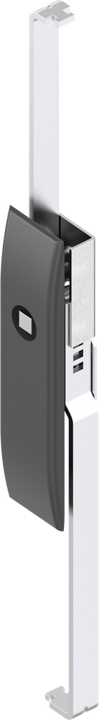 capotage avec crémones avec rotor carré 6, polyamide GF noir