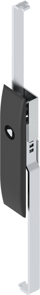 capotage avec crémones avec rotor triangle 8, polyamide GF noir