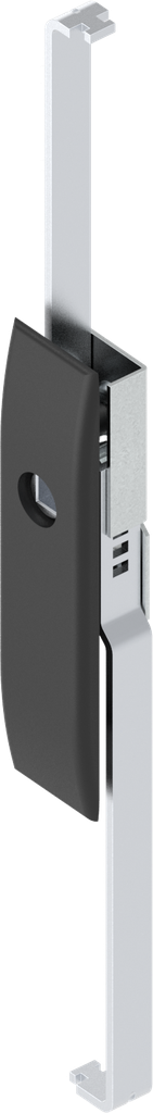 Sleutelschild voor sluitstangen met bediening binnen vierkant 8, polyamide GF zwart