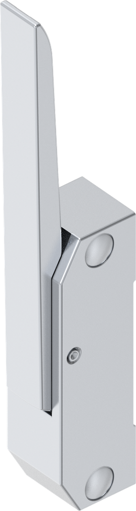 loquet à levier pour montage latéral sans clé, zamak chromé brillant