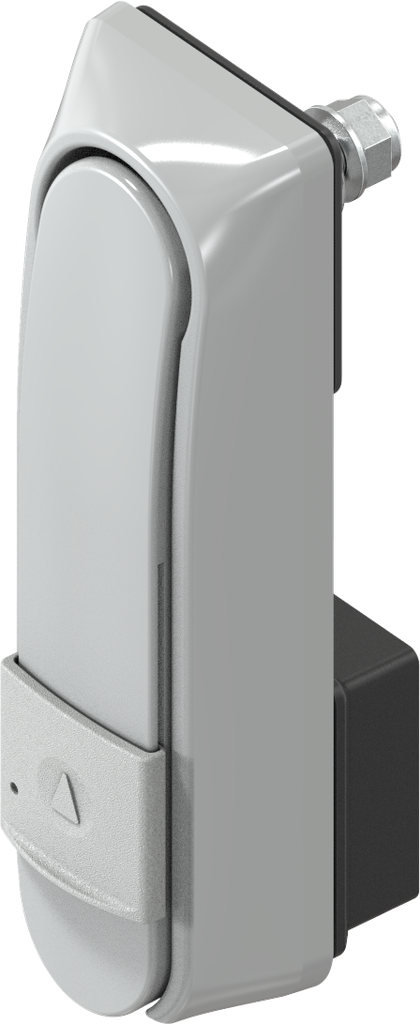 Swinghandle "short" with RC2 for profile half cylinder 40 mm or 45 mm (A = 30 mm or 45 mm) with additional locking cam position 30°, Zinc die grey powder-coated RAL 7038