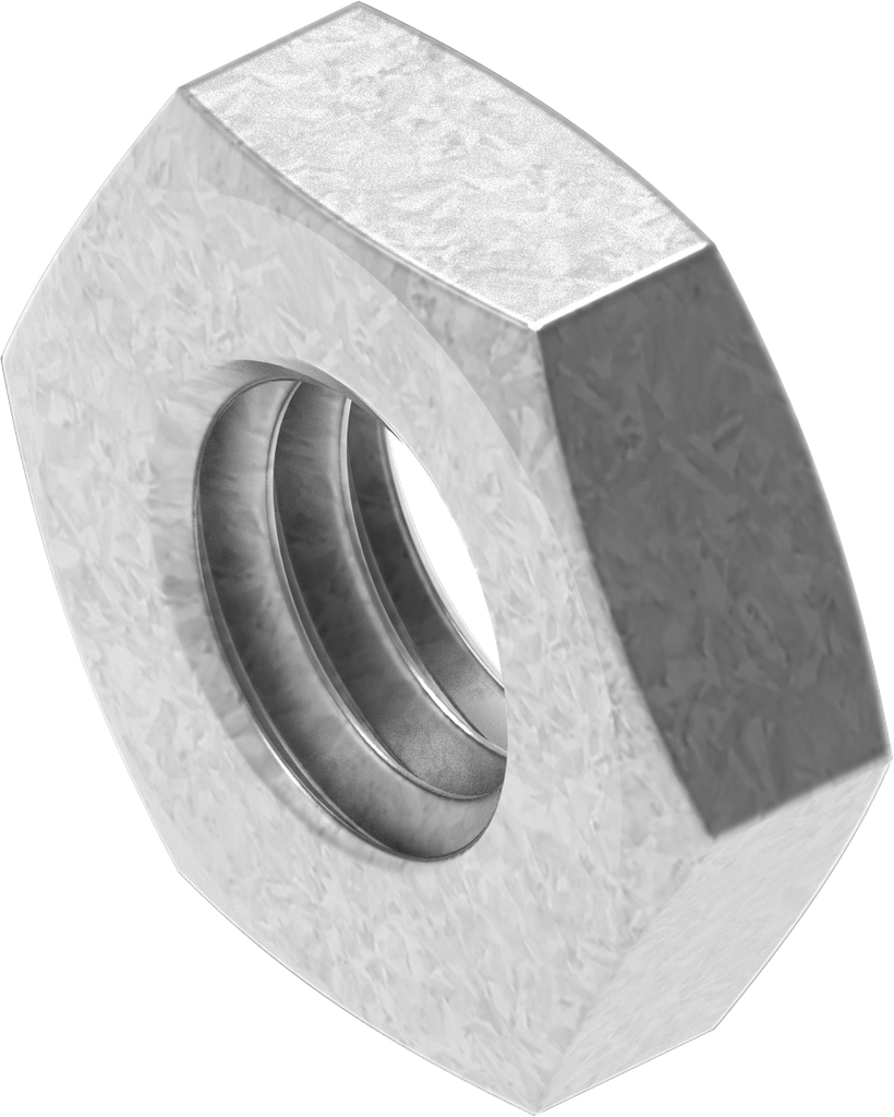 Tuerca hexagonal M6, acero galvanizado