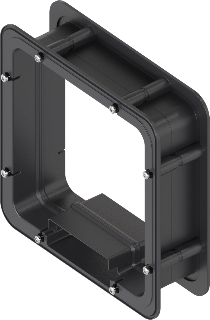 Telaio distanziale schiumato dall'interno per Ts = 60 mm, ABS nero