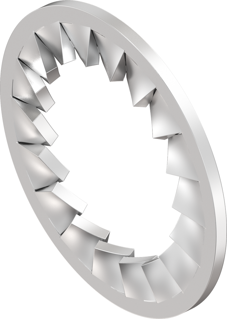 Rondella zigrinata J 23, acciaio inox AISI 303