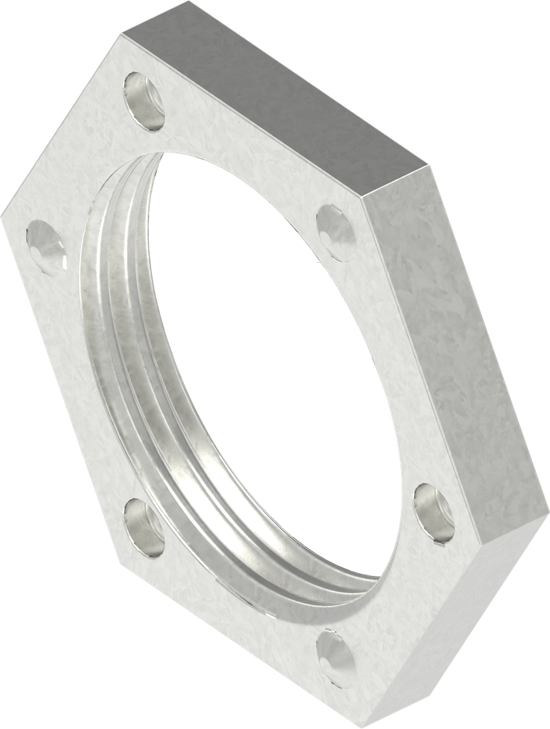 Earthing nut M22 x 1.5, Steel zinc-plated