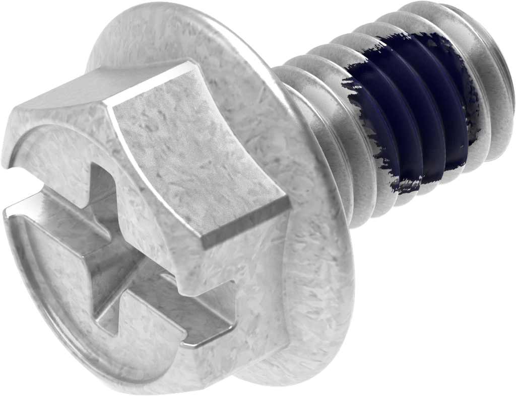 Vite antivibrazione M6 x 10, acciaio zincato