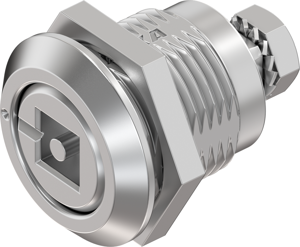 Dreh-Spann-Verschluss Innen-Vierkant 7,5 mit Stift und Markierung, Edelstahl AISI 316