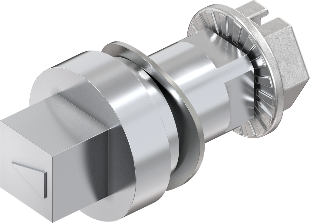 Bediening vierkant 8, Zamak verchroomd