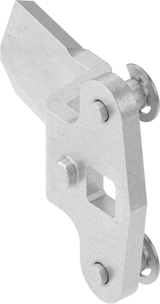 Lengüeta con conexión de varillas, acero galvanizado