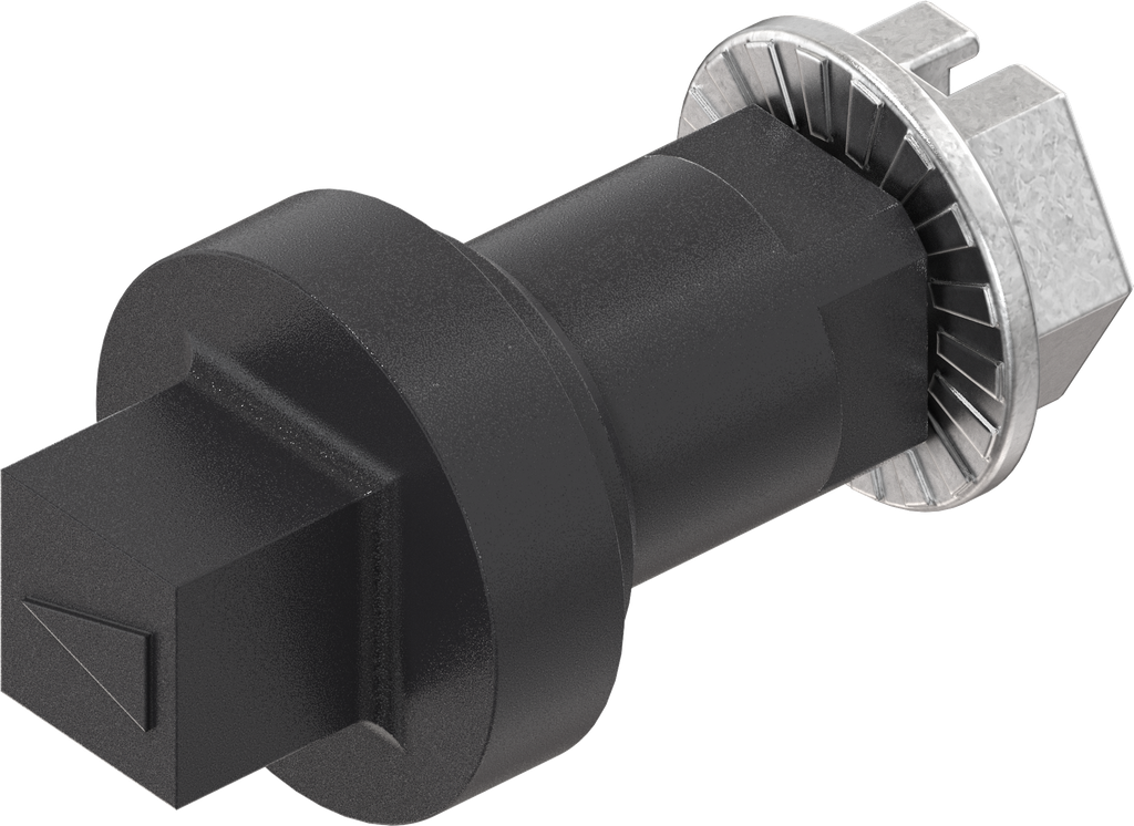 Inserto cuadradillo 7, poliamida 66 GF 50 negro