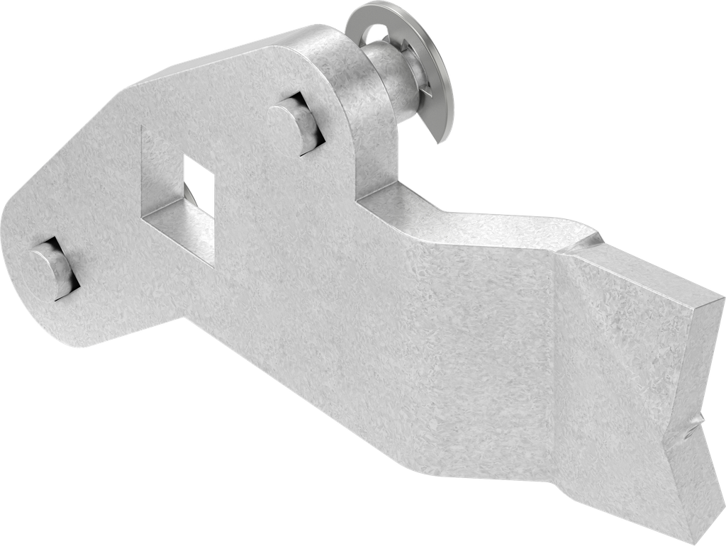 Zunge mit Stangenantrieb links, Stahl verzinkt