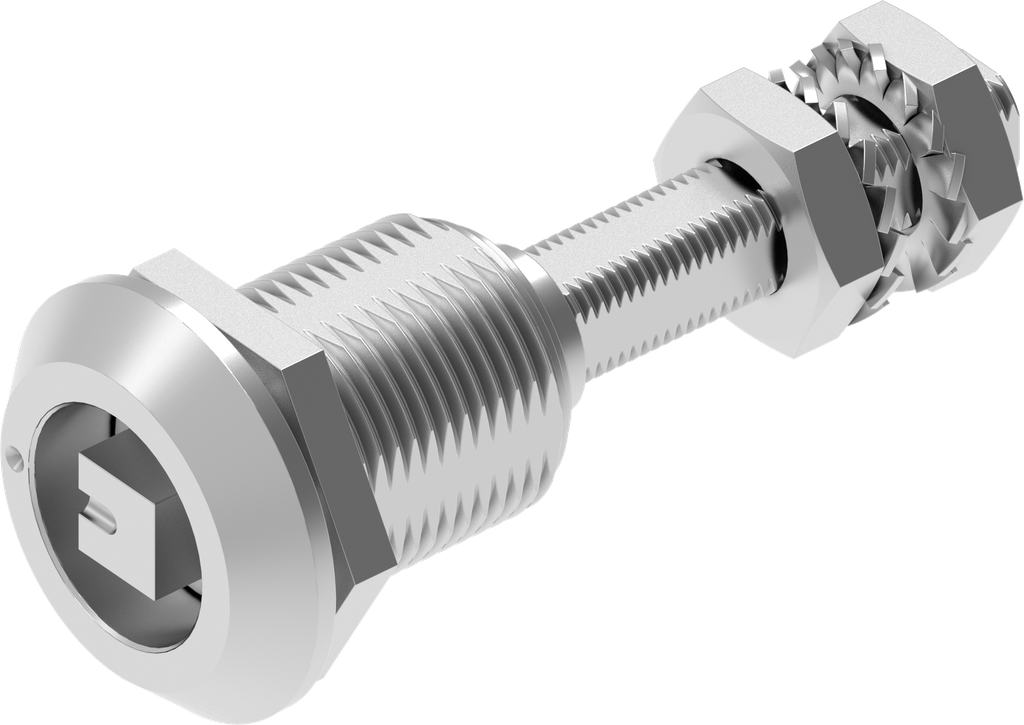 verrou à compression avec hauteur de came réglable carré 8, inox AISI 316