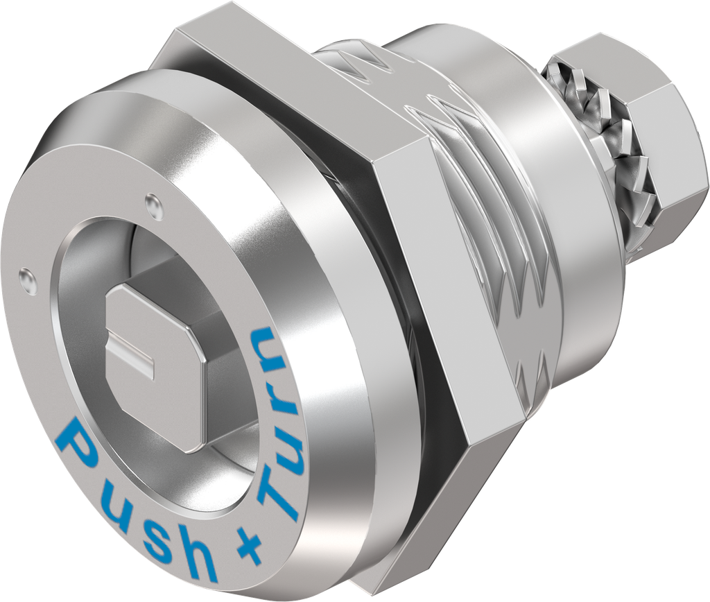 quart de tour de sécurité carré 8, inox AISI 316