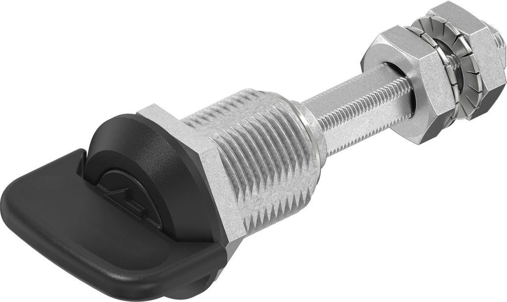 verrou à compression avec rotor papillon avec hauteur de came réglable, zamak époxy noir