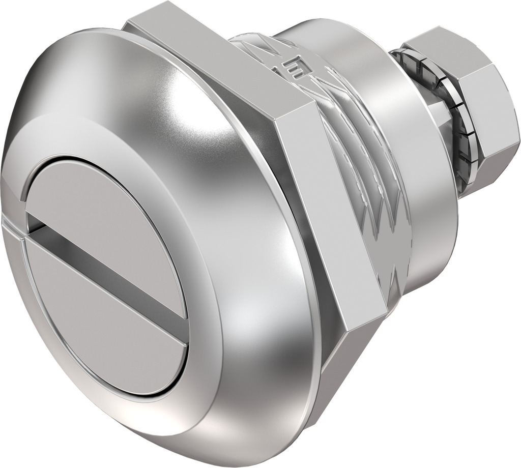 Compression latch with slot 2 x 4, Stainless steel AISI 316