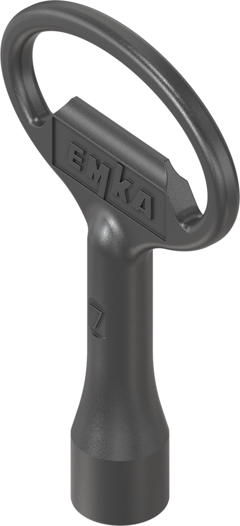 Schlüssel für Betätigung Dreikant 7, GD-Zn schwarz gepulvert