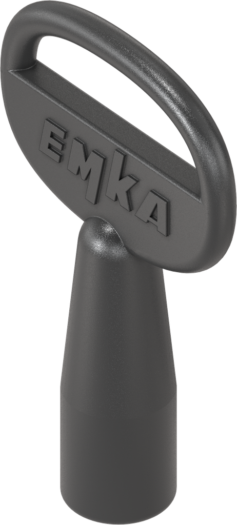 Sleutel voor bediening vierkant 6, Zamak zwart gepoedercoat