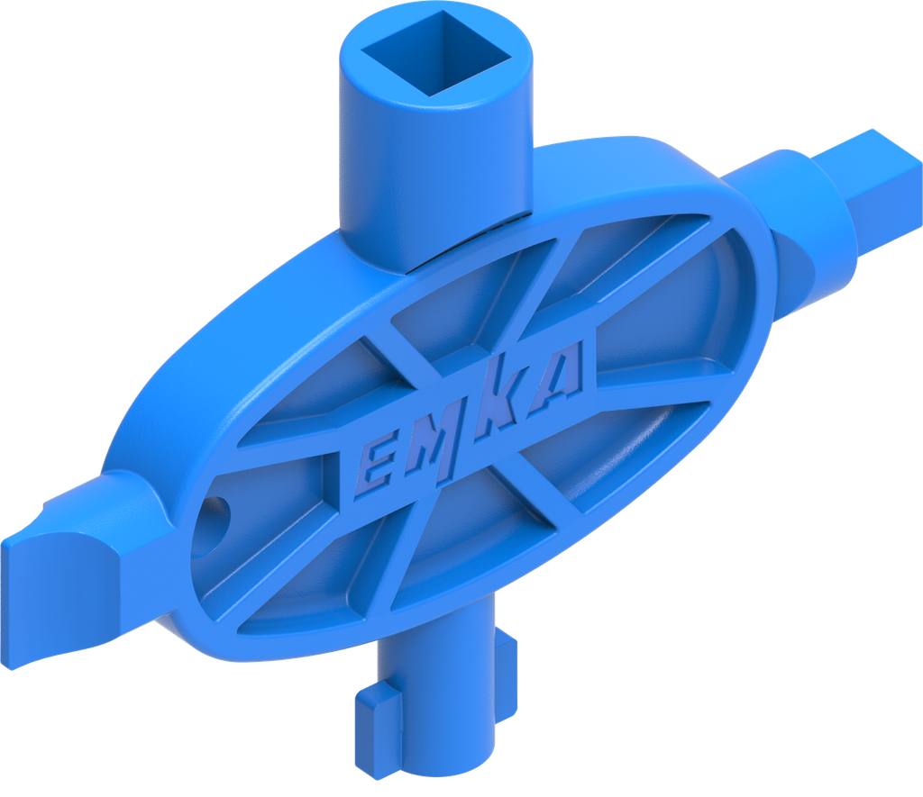 clé universelle, polyamide GF bleu clair