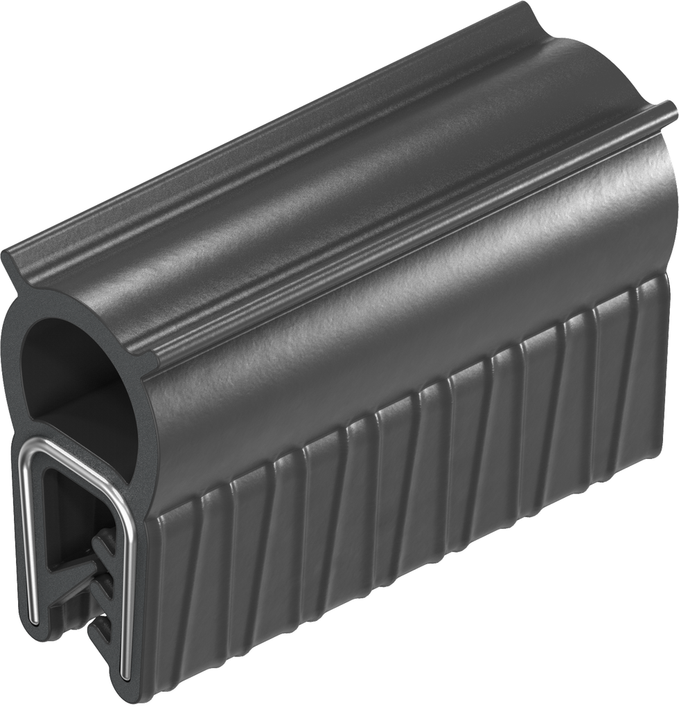 Dichtprofil selbstklemmend, EPDM 45 ± 5 Shore A; Klemmprofil EPDM 60 ± 5 Shore A schwarz