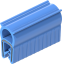 Afdichtprofiel zelfklemmend, Siliconen massief materiaal 60 ± 5 Shore A blauw 25 MTR.