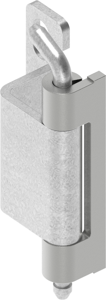 Cerniera 120°, acciaio zincato e grezzo