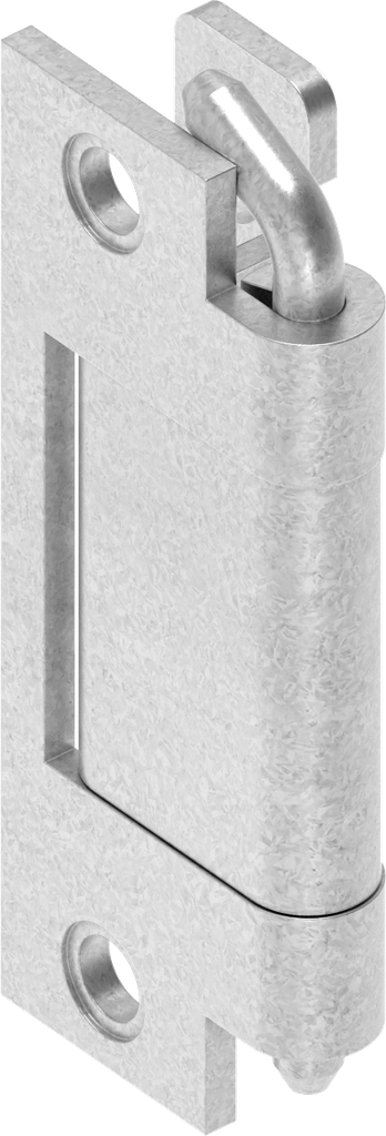 Bisagra 120°, acero galvanizado