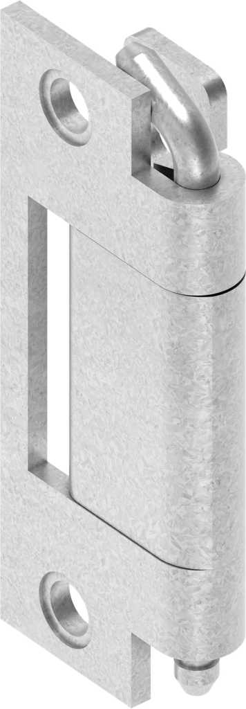 Bisagra 120°, acero galvanizado