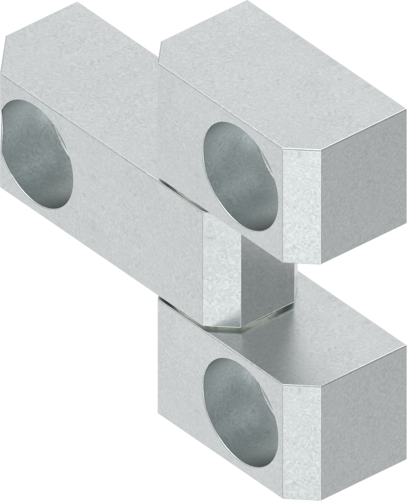 Bisagra 180°, acero galvanizado