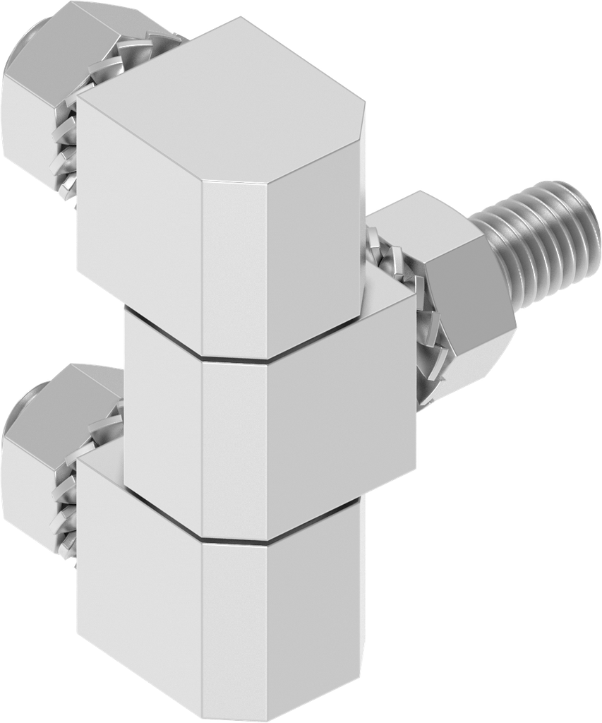 charnière 180°, inox AISI 303