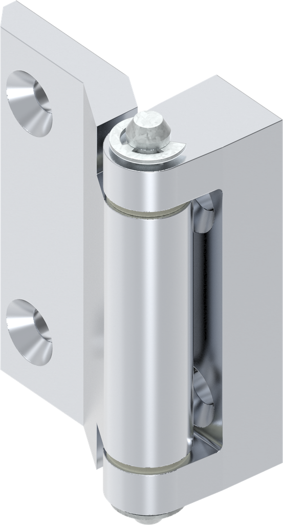 charnière 180°, zamak chromé