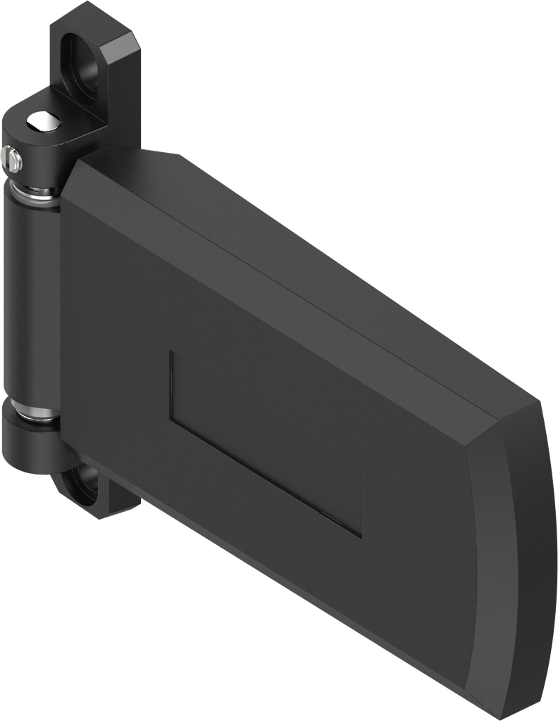 180° 3D Hinge, Zinc die black powder-coated
