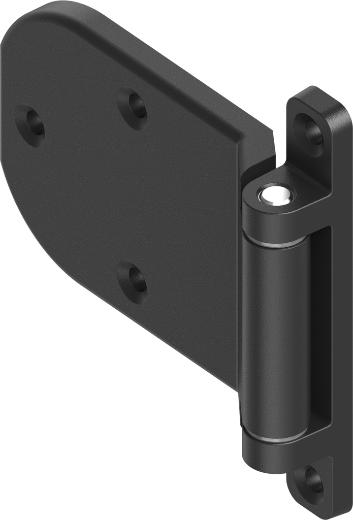 charnière 180°, zamak époxy noir