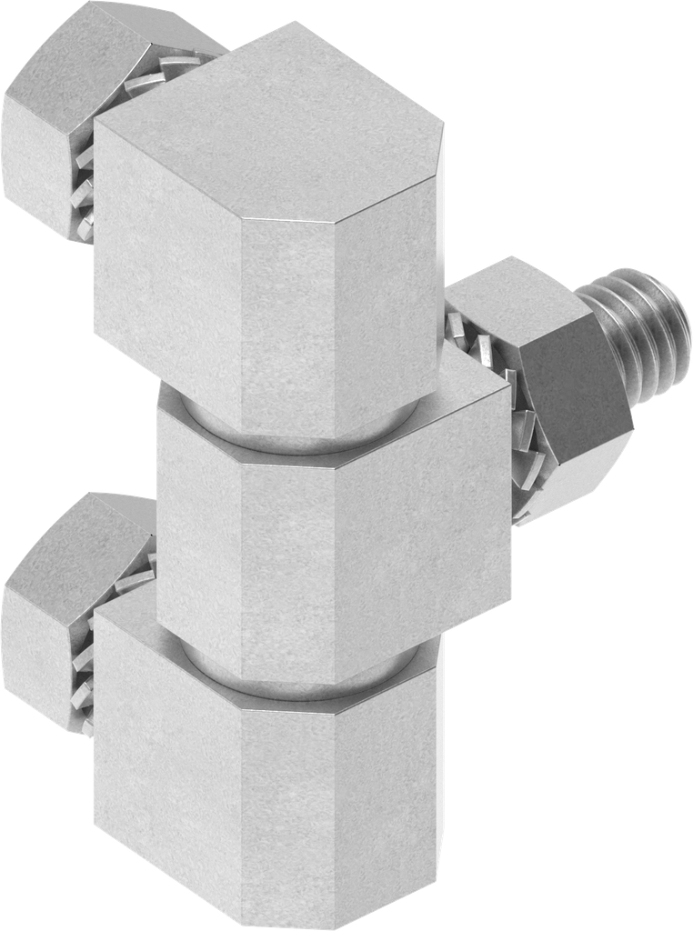 Bisagra 180°, acero galvanizado