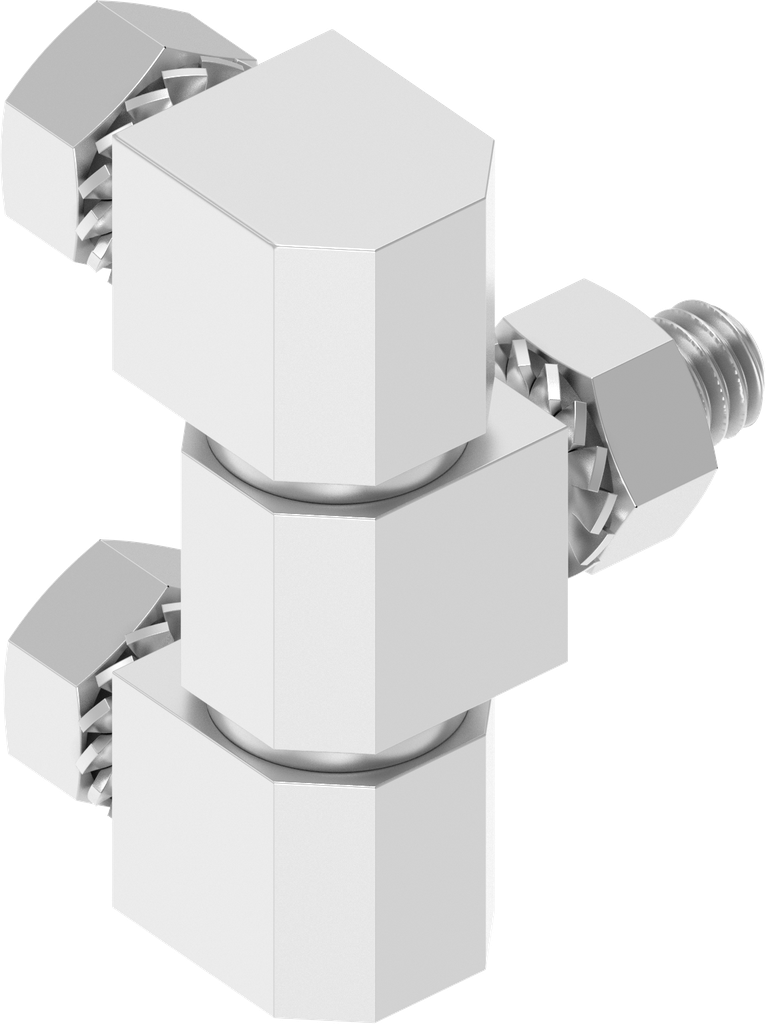 Bisagra 180°, acero inoxidable AISI 303