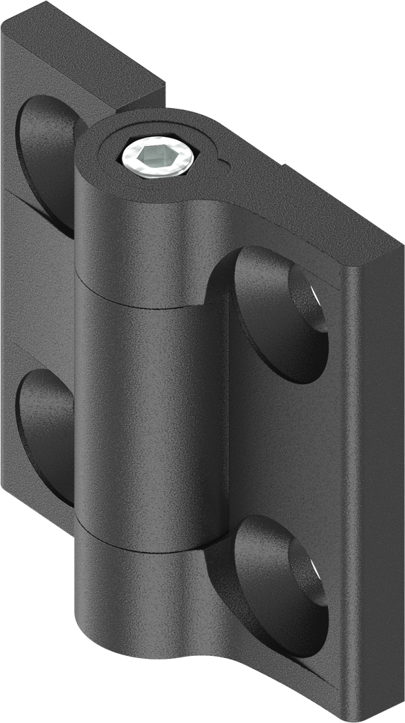 Cerniera frizionabile 180° regolabile fino a 6,5 Nm, zama nero verniciato a polvere