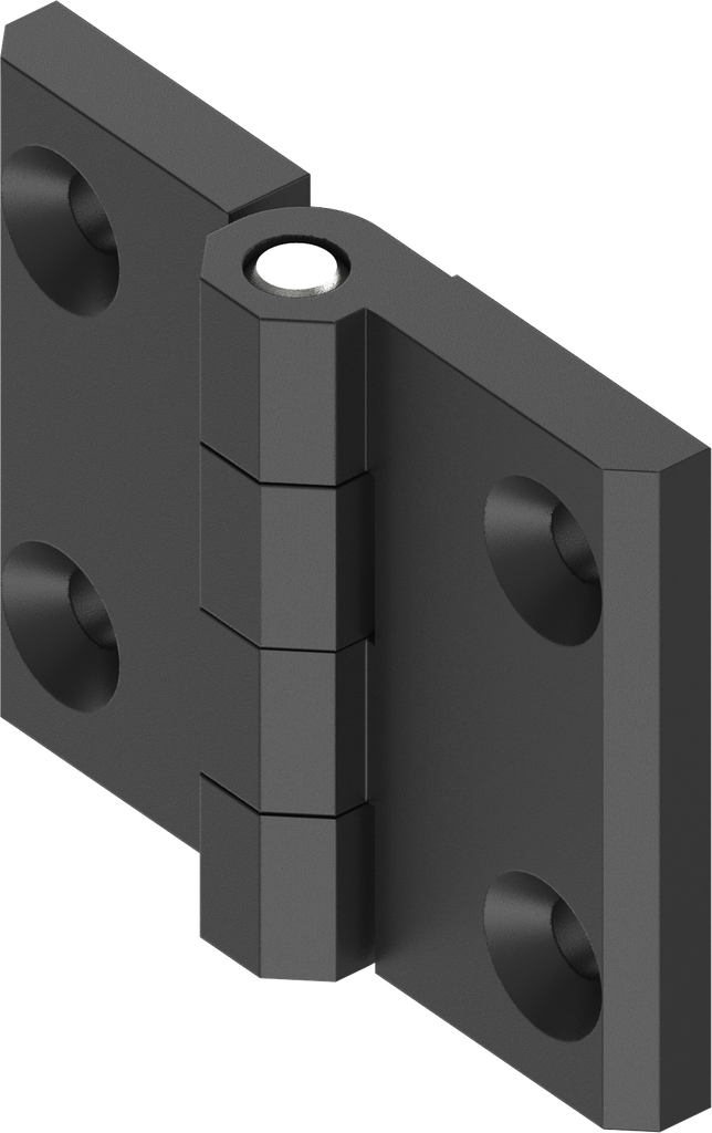 180° Scharnier, Zamak zwart gepoedercoat