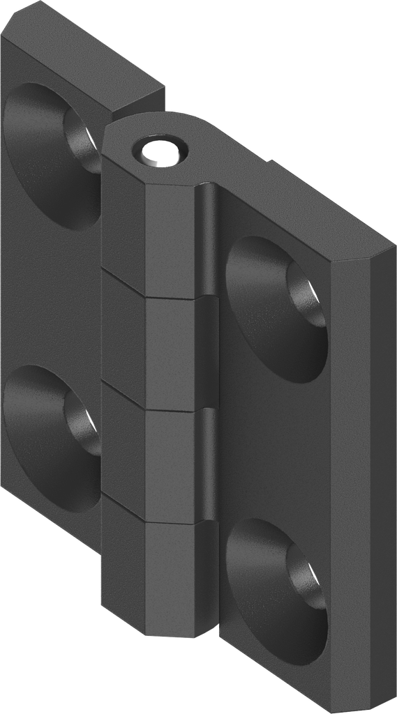 Bisagra 180°, poliamida GF negro