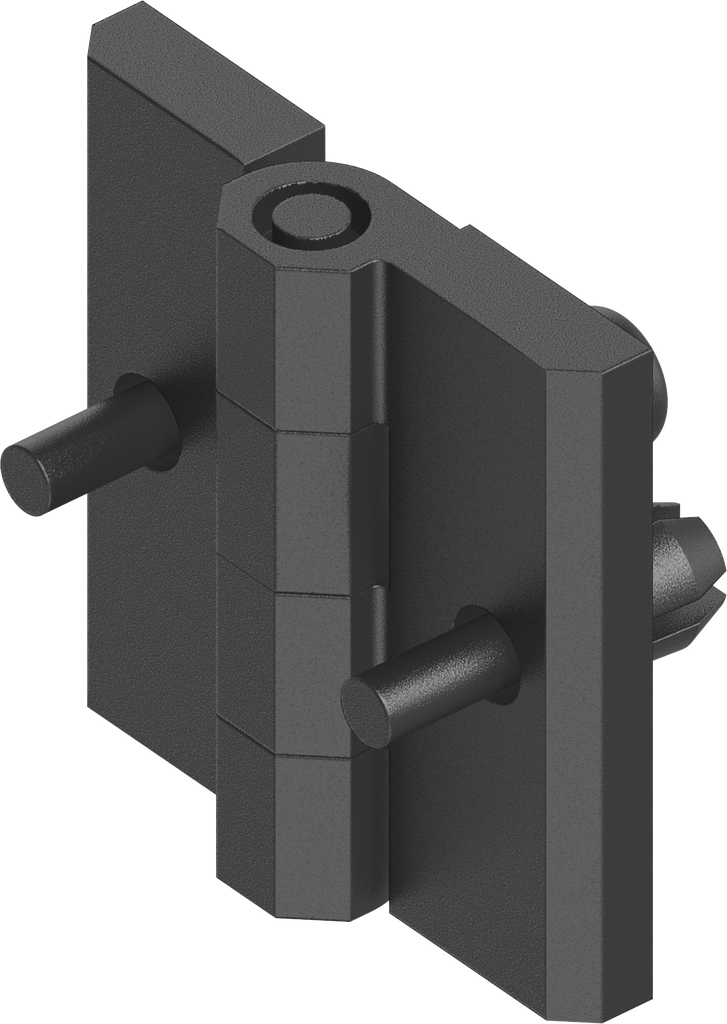 180° Scharnier, polyamide zwart