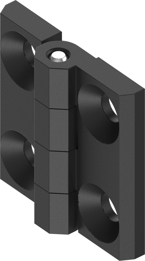 180° Scharnier, GD-Zn schwarz gepulvert