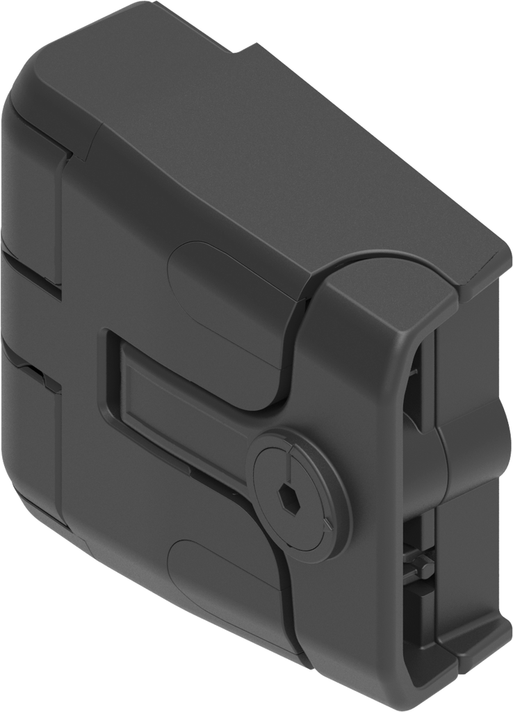 Verschluss-Scharnier ohne Druckentlastung Innen-Sechskant SW 4, Polyamid GF schwarz