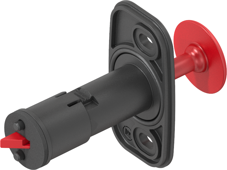 ouverture de secours pour le verrou charnière, polyamide GF noir